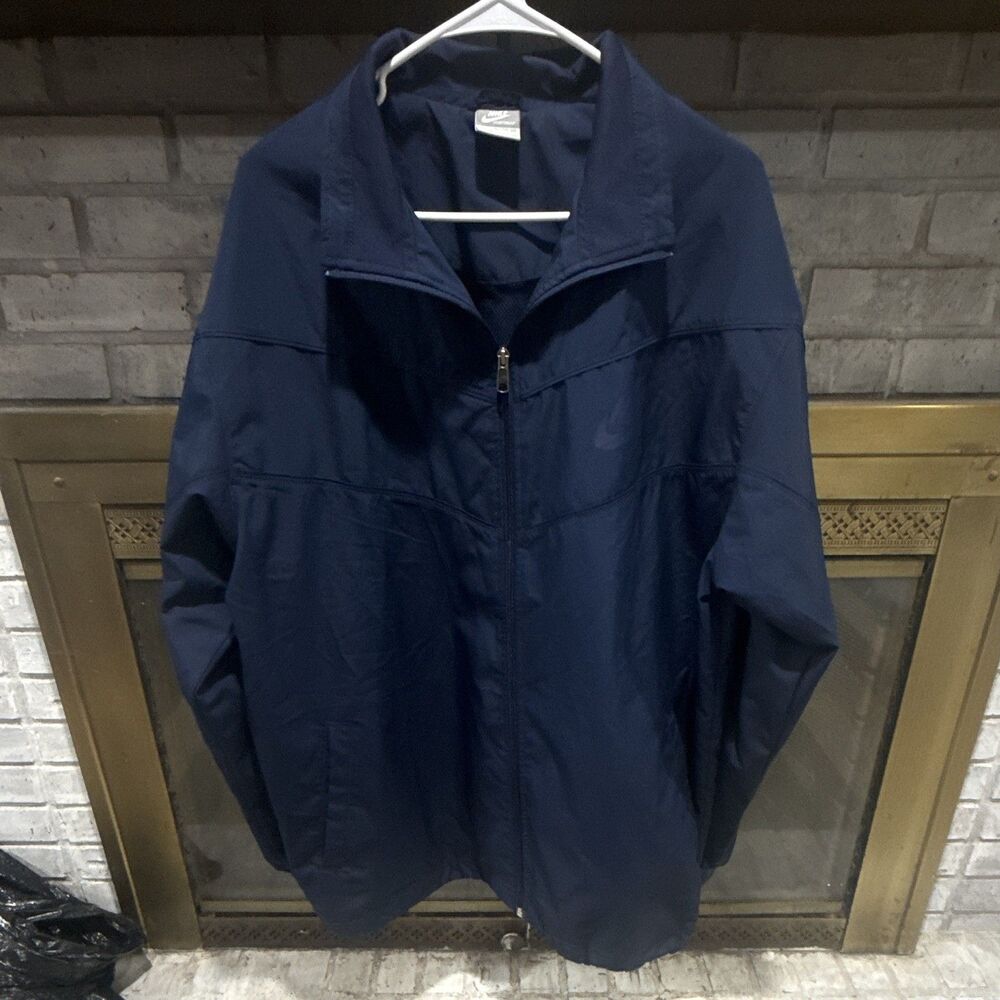 Men’s XL Nike Aerolayer Full-Zip Track Jacket Blue Polyester Regular Fit